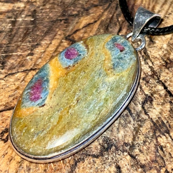 Ruby Fuchsite Pendant 2” - Picture 5 of 14